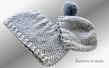 Load image into Gallery viewer, Bunches of seeds cowl/hat or set of both - yarnz2GO.com