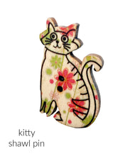 Load image into Gallery viewer, NEW! Kitty shawl pins - yarnz2GO.com