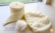 Load image into Gallery viewer, Easy worsted scarf & hat set 50% off - yarnz2GO.com