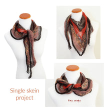 Load image into Gallery viewer, Fall into fall shawlette pattern