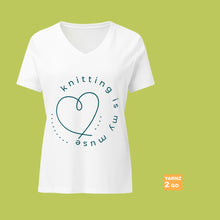 Load image into Gallery viewer, Knitting is my muse t-shirt - yarnz2GO.com