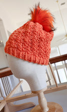 Load image into Gallery viewer, Orange hat with pom sample
