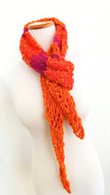 Load image into Gallery viewer, Bright orange shawl sample
