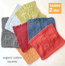 Load image into Gallery viewer, 4 Hearts square, knit kit