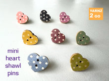 Load image into Gallery viewer, Heart dot, shawl pins - yarnz2GO.com
