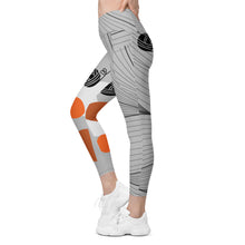 Load image into Gallery viewer, Crossover leggings with pockets, for yarn lovers