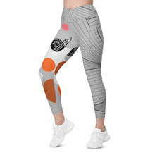 Load image into Gallery viewer, Crossover leggings with pockets, for yarn lovers