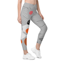 Load image into Gallery viewer, Crossover leggings with pockets, for yarn lovers