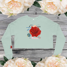 Load image into Gallery viewer, Cropped knit themed sweatshirt