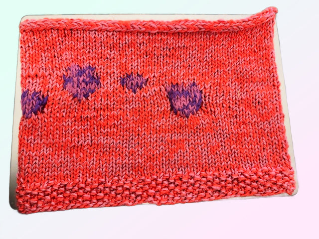 Hearts on a cowl sample