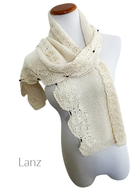 Lanz shawl, knit kit