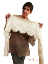 Load image into Gallery viewer, Lanz shawl, knit kit
