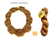 Load image into Gallery viewer, Leaves necklace, knit kit
