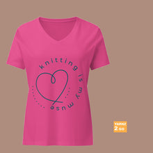 Load image into Gallery viewer, Knitting is my muse t-shirt - yarnz2GO.com
