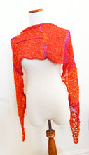 Load image into Gallery viewer, Bright orange shawl sample

