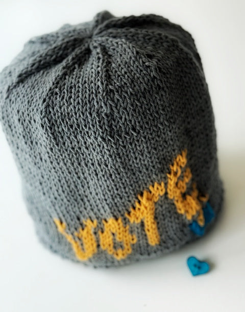 Vote, a beanie knit kit