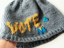 Load image into Gallery viewer, Vote, a beanie knit kit
