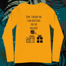 Load image into Gallery viewer, Knitting for the holidays unisex long Tee
