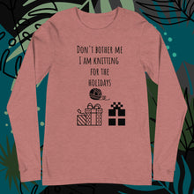 Load image into Gallery viewer, Knitting for the holidays unisex long Tee
