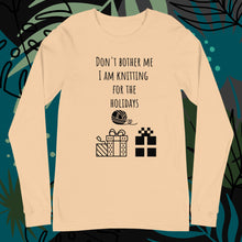 Load image into Gallery viewer, Knitting for the holidays unisex long Tee
