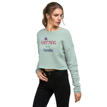 Load image into Gallery viewer, NEW! &quot;Knitting is my Cardio&quot; cropped sweat shirt
