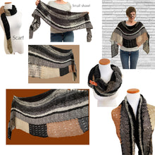 Load image into Gallery viewer, AJour shawl, 3 in 1 pattern

