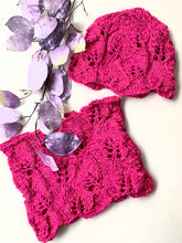 Load image into Gallery viewer, Meandering leaves beanie &amp; cowl set &amp; separates
