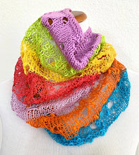 Load image into Gallery viewer, Rainbow cowl, sample

