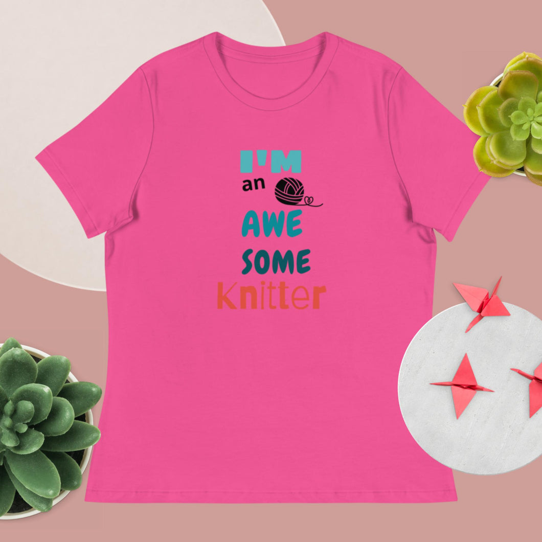 New! Awesome knitter t-shirt